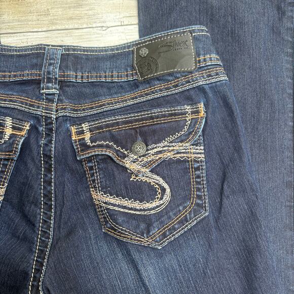 Silver Jeans Suki Surplus Sz 29x30 Low Rise Boot Cut Flare Embroidered Western - Picture 5 of 11